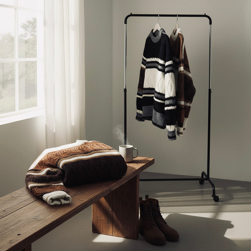 Winter-Strickpullover für Herren – Premium Wollpullover im koreanischen Stil mit warmem Strukturmuster - NVTS Solutions