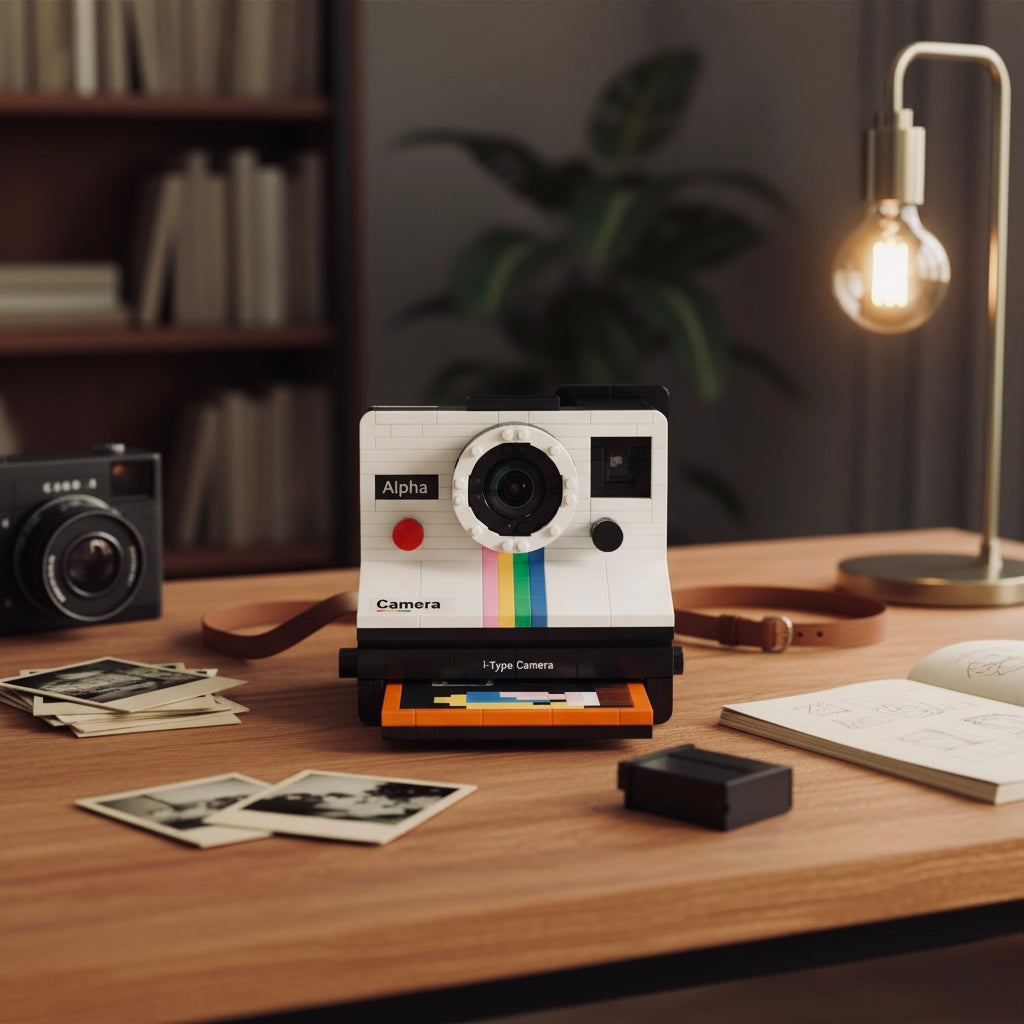 MOC Design-Ikone Sofortbildkamera | Mikropartikel Modellbau-Meisterwerk | Exklusive Vintage-Serie - NVTS Solutions