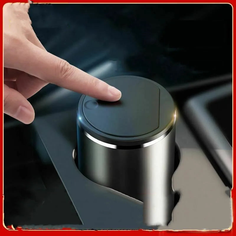Baseus Lagerung Tasche Legierung Auto Mülleimer Für Auto Müll Kann Aschenbecher Staub Box Halter Autos Innen Zubehör