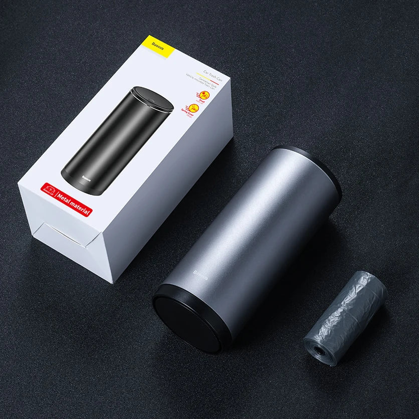 Baseus Lagerung Tasche Legierung Auto Mülleimer Für Auto Müll Kann Aschenbecher Staub Box Halter Autos Innen Zubehör