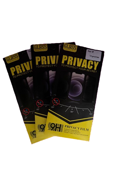 Privacy Schutzglas (mit Sichtschutz) iPhone 16+Pro+16 Plus+Pro Max - NVTS Solutions