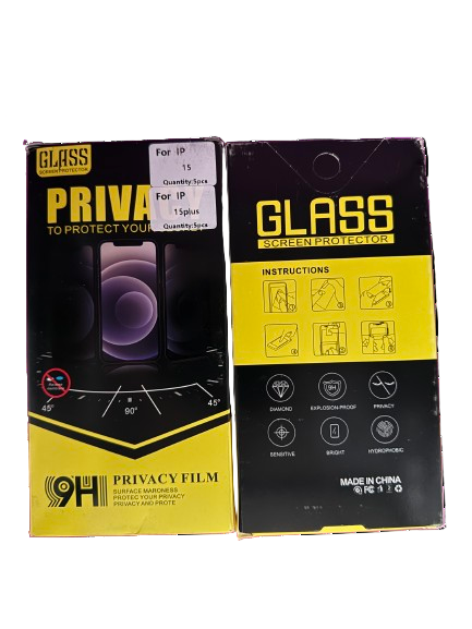 Privacy Schutzglas (mit Sichtschutz) iPhone 15 & 15 Plus - NVTS Solutions