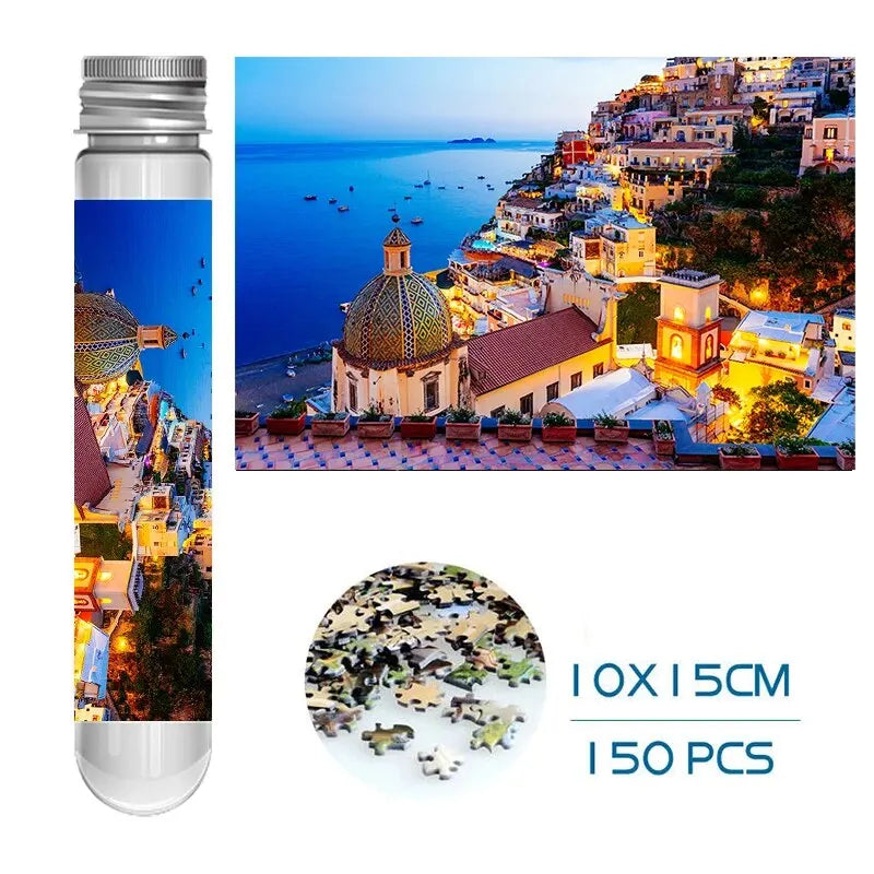 MaxRenard Puzzle Mini Teile 150 Stück Reagenzglas Lernspielzeug Familienspiel Tragbares Freizeitspielzeug