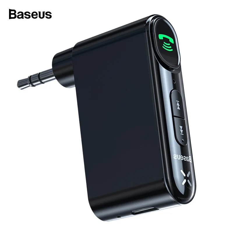 Baseus Aux Auto Wireless Audio Empfänger Auto Bluetooth-kompatibel 5,0 Auto Kit Adapter Freisprecheinrichtung Lautsprecher Mit Mikrofon