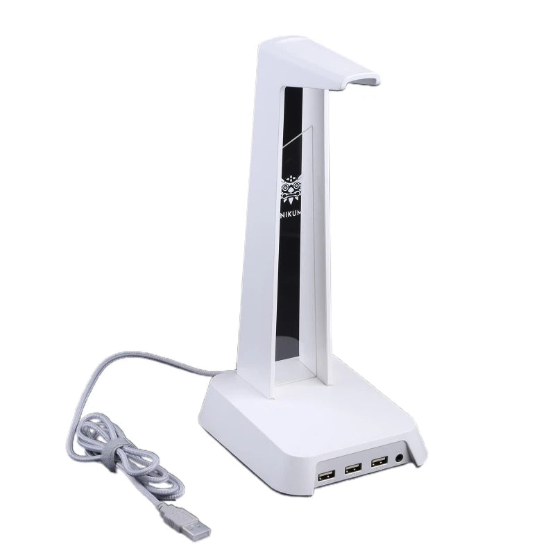 1Set Universal Headset Halter Kopf-montiert Tragbare für Desktop Tisch Spiel Kopfhörer mit 3,5mm AUX und 3 USB Ports