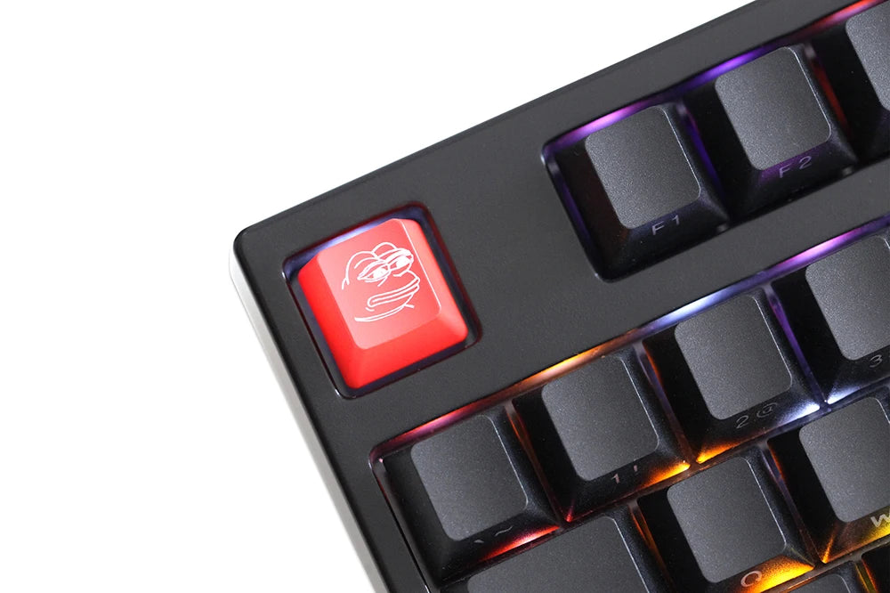 Neuheit Shine Through Keycaps ABS Geätzt hinterleuchtet schwarz rot r1 ESC Sad Frog THX Meme Internet Trends