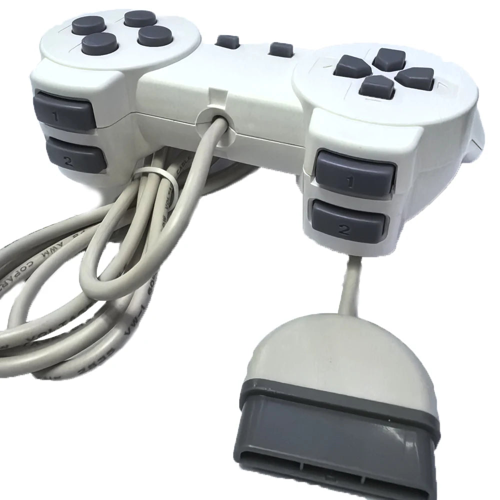 Klassischer Gamecontroller für PS1 für PlayStation1 Gamecontroller, kabelgebundenes Gamepad, weiße Farbe