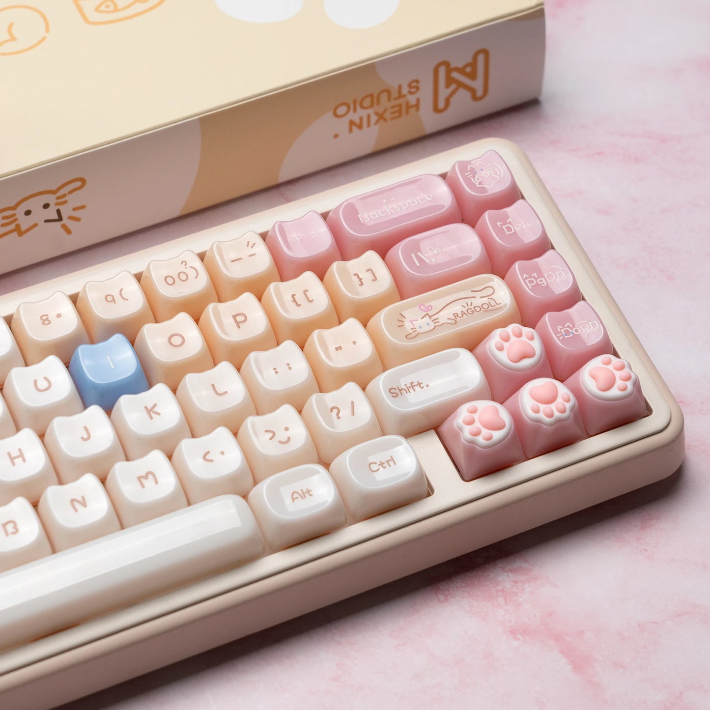 148 Tasten MAO Profil Pink Cat PBT Tastenkappen Zoll Dye Sub Tastenkappen für 61/87/104 Cherry MX Switch Gaming mechanische Tastatur
