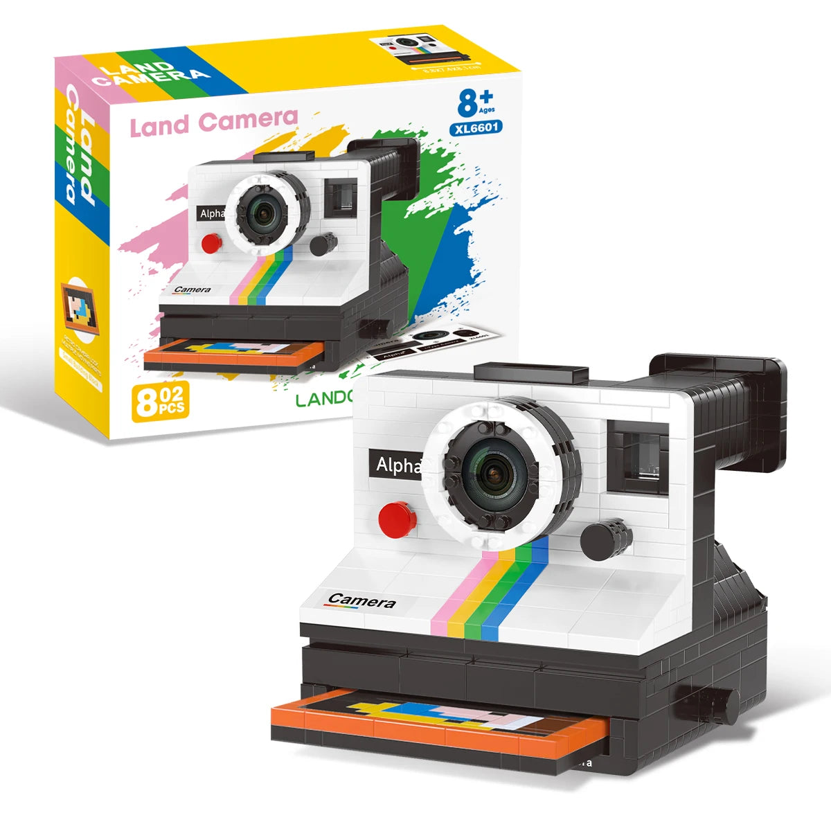 MOC Design-Ikone Sofortbildkamera | Mikropartikel Modellbau-Meisterwerk | Exklusive Vintage-Serie - NVTS Solutions