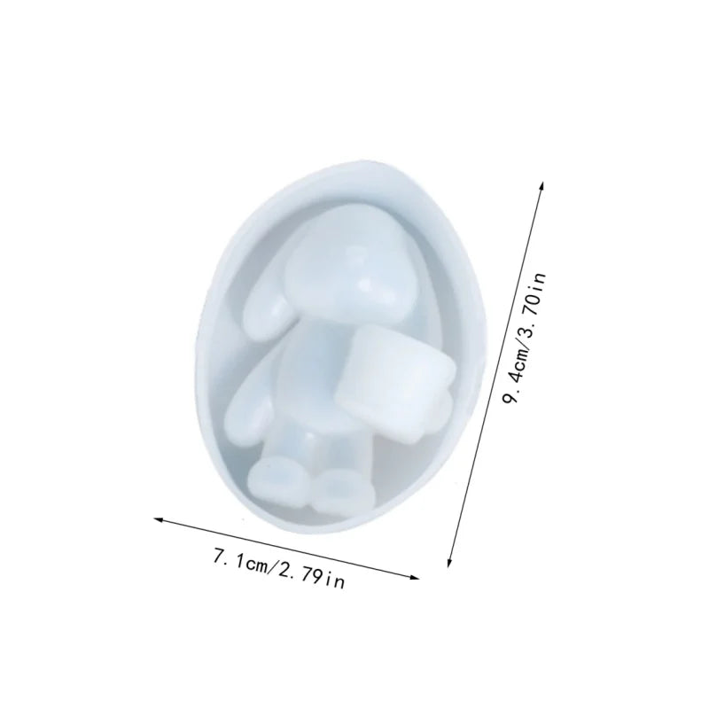 Ostern Blumen Eimer Kaninchen Gips Ornament Silikon Formen DIY Beton Hause Urlaub Dekoration Harz Form Handwerk Gießen