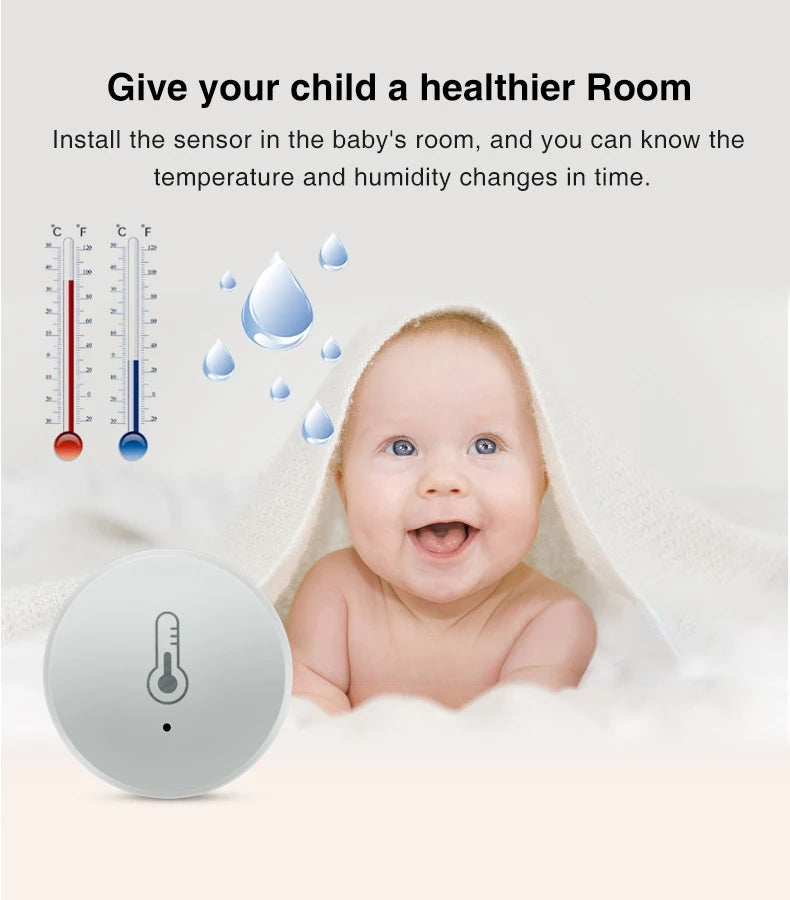 Tuya Zigbee Temperatur Und Feuchtigkeit Sensor Sprachsteuerung Intelligente Hause Hygrometer Echtzeit Überwachung Stimme Alexa - NVTS Solutions
