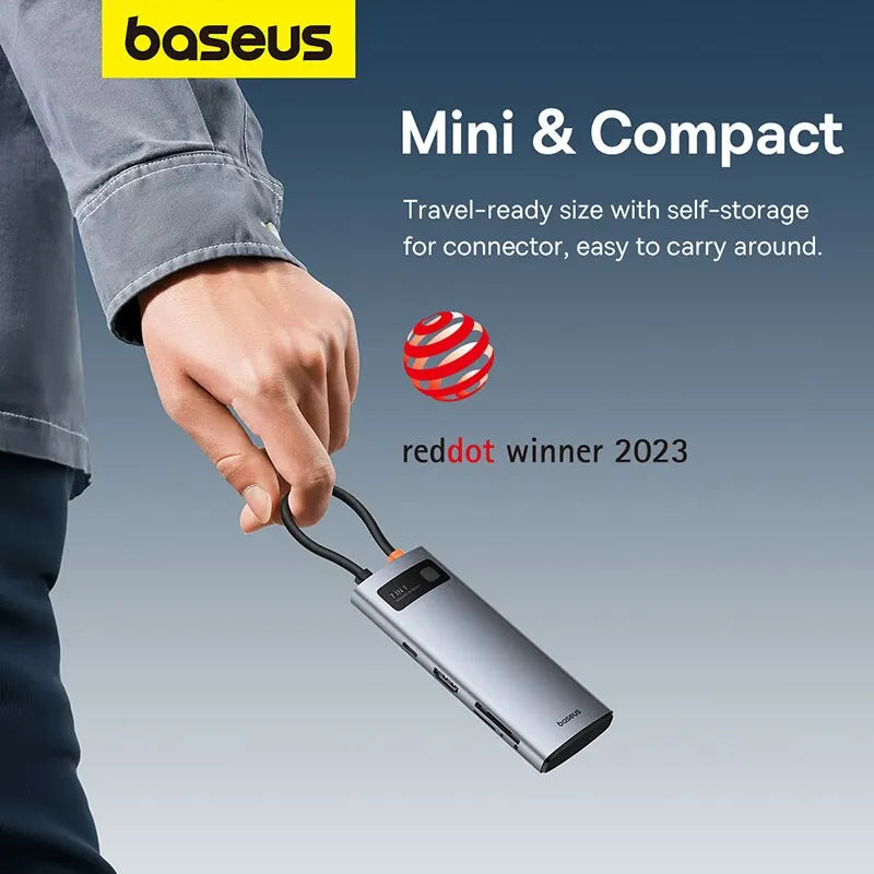 Baseus 7-in-1 gen 2 usb c hub 4k @ 60hz hdmi 3 * usb 3,0 pd 100w typ c port sd/tf kartenleser für macbook ipad m2 m1 dampf deck