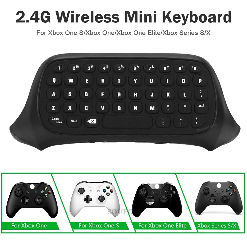Drahtlose 2,4 GHz Mini-Controller-Tastatur, Gaming-Chatpad mit Audio-/Headset-Buchse für Xbox Series X/S Controller-Zubehör