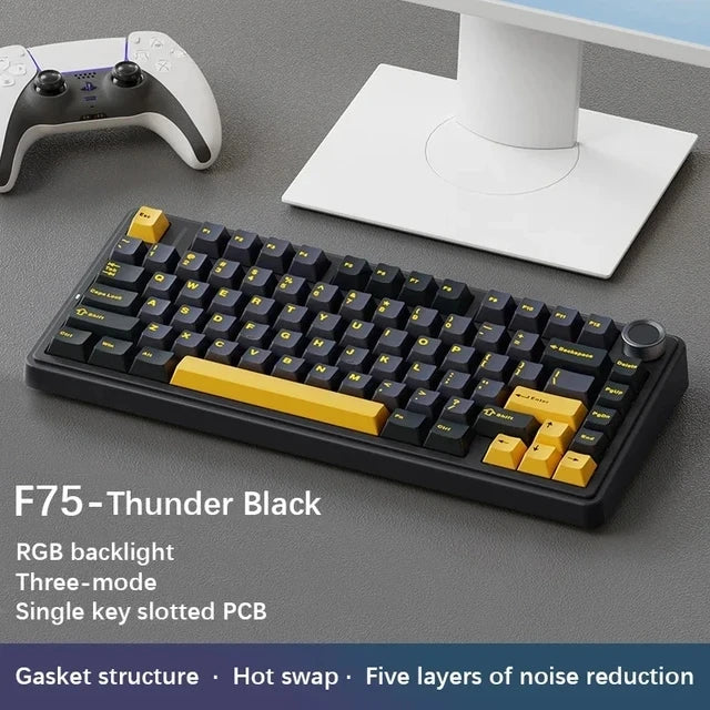 Aula f75 2,4g drahtlose/Bluetooth/kabel gebundene Gaming mechanische Tastatur RGB angepasst Layout OEM Profil Dichtung struktur