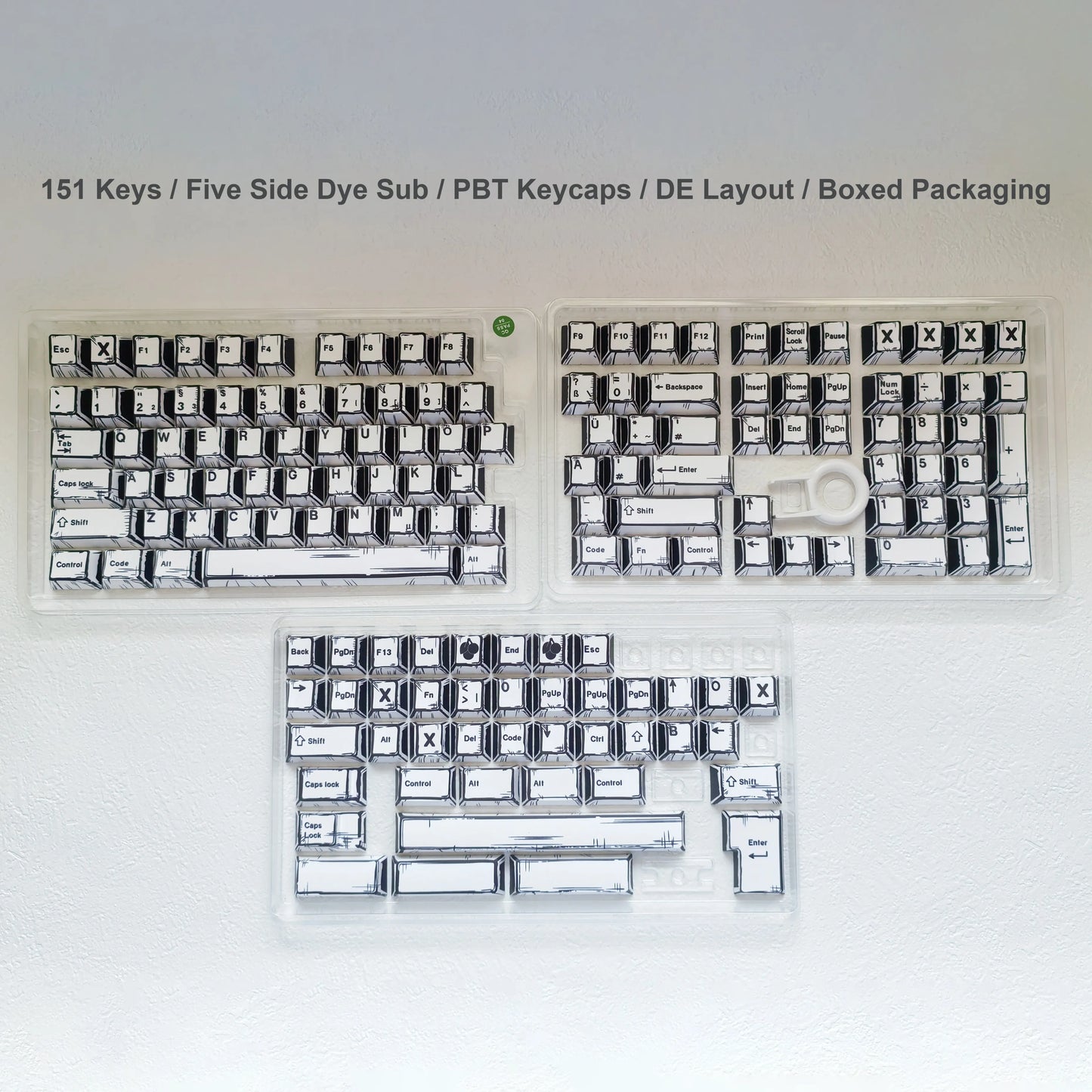 Comic Mixed Lights Dye Sublimation PBT Tastenkappe Russisch/Koreanisch/Deutsch/Englisch Tastenkappen Kirschprofil für MX Switch Gaming Keybaord