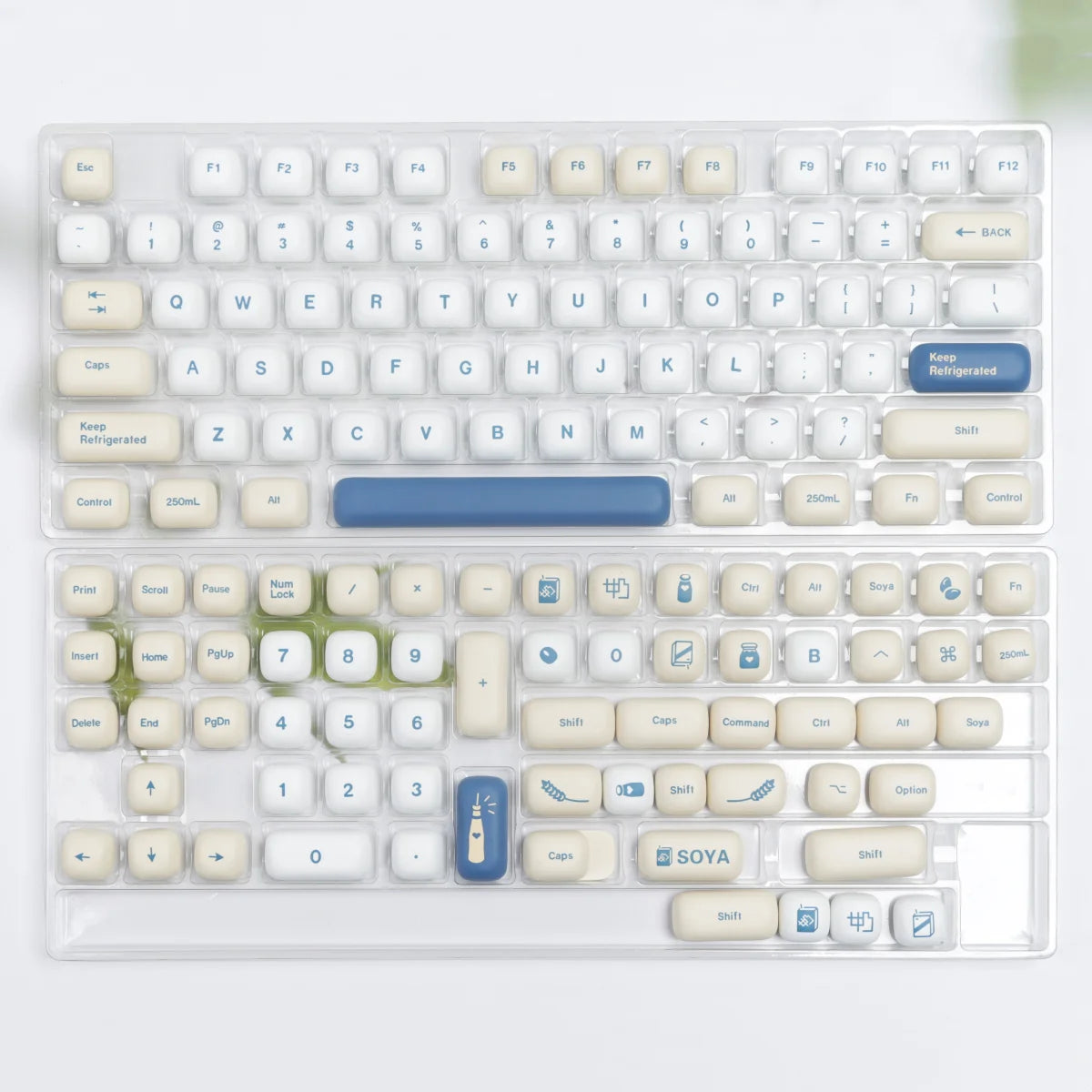 XDA Cherry OEM MOG Sojamilch-Tastenkappe PBT-Tastenkappen für Cherry Mx Switch Gaming mechanische Tastatur 68 75 82 98 104-Layout Custom