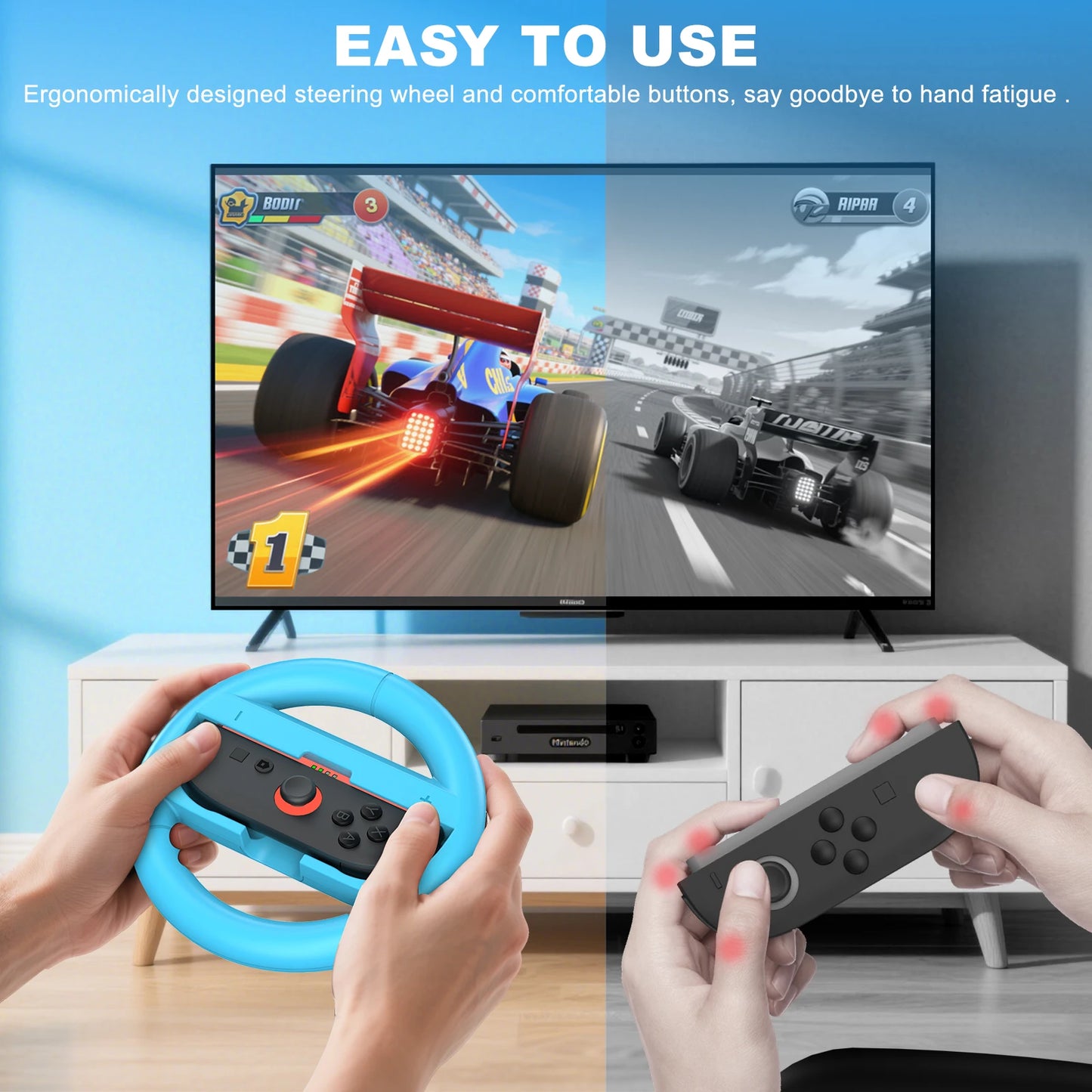     BEBONCOOL Racing Lenkräder für Switch 2 Joycon Controller Griffe für Switch 2 Gaming Zubehör 2 Stück/Lot