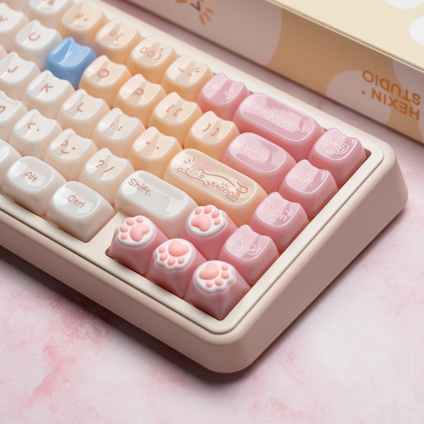148 Tasten MAO Profil Pink Cat PBT Tastenkappen Zoll Dye Sub Tastenkappen für 61/87/104 Cherry MX Switch Gaming mechanische Tastatur