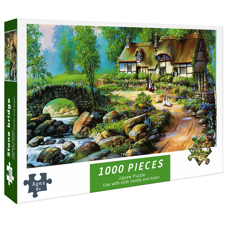 75 * 50 cm 1000 Teile Papierpuzzle für Erwachsene, schöne Heilung, hoher Schwierigkeitsgrad, Dekompressionspuzzle, Geburtstagsgeschenk, Lernspielzeug