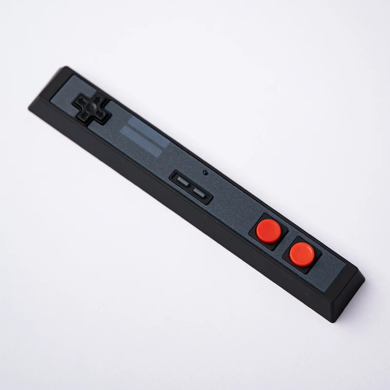 Retro-Gamepad-Tastenkappe, 6,25 u, Leertaste, Artisan-Tastenkappe, ABS-Material, für MX-Schalter für Gaming, mechanische Tastatur, Schwarz, Weiß