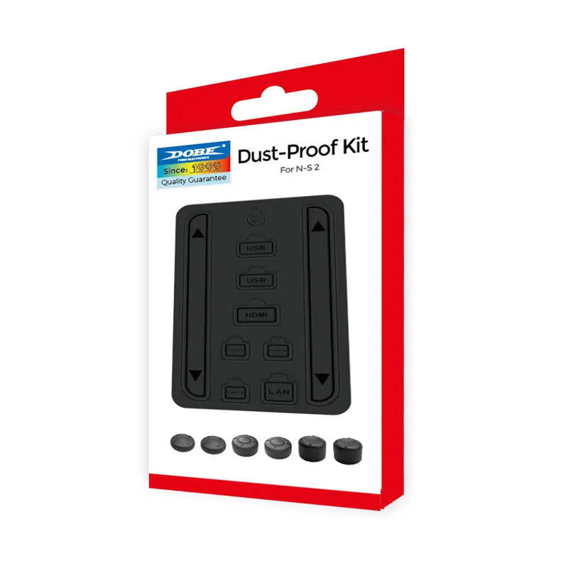 Staubschutz für Switch 2, Staubschutz, Spielkonsole, staubdichte Silikon-Port-Stecker mit Joystick-Kappe für NS 2-Gaming-Zubehör