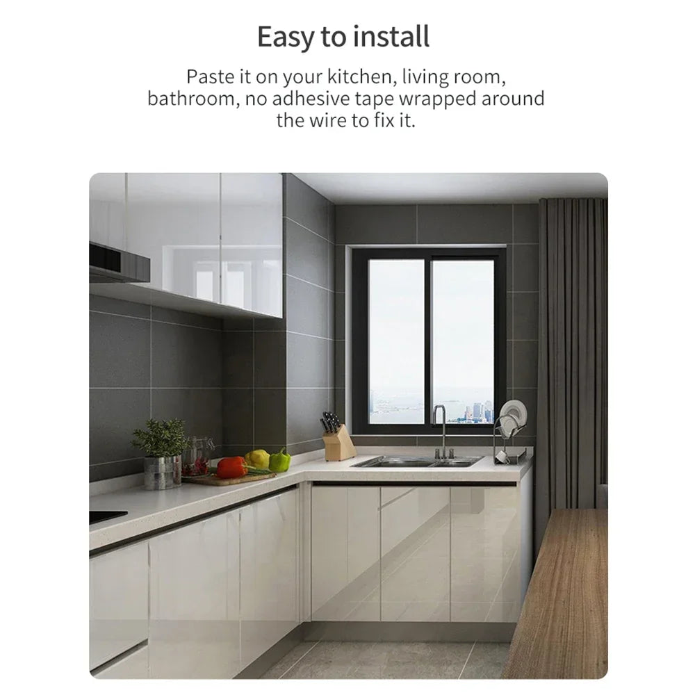 Zigbee Wassersensor, Überschwemmungsleckdetektor, App, Fernüberwachung für Küche/Badezimmer, unterstützt Home Assistant Zigbee2mqtt - NVTS Solutions