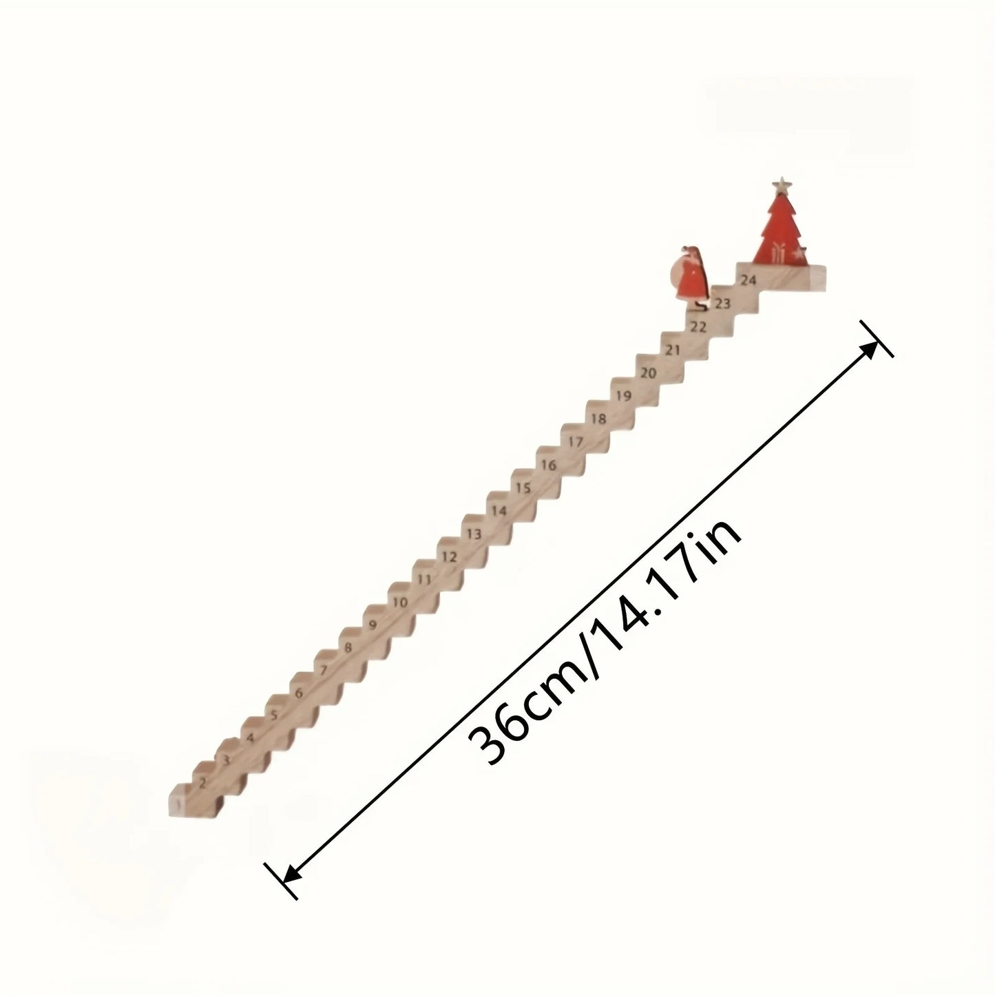 Weihnachts-Countdown-Kalender aus Holz, Weihnachtsmann, Treppensteigen, Kalender, Heimdekoration, Urlaub, Weihnachten, Ornament, Schreibtischdekoration, Geschenk