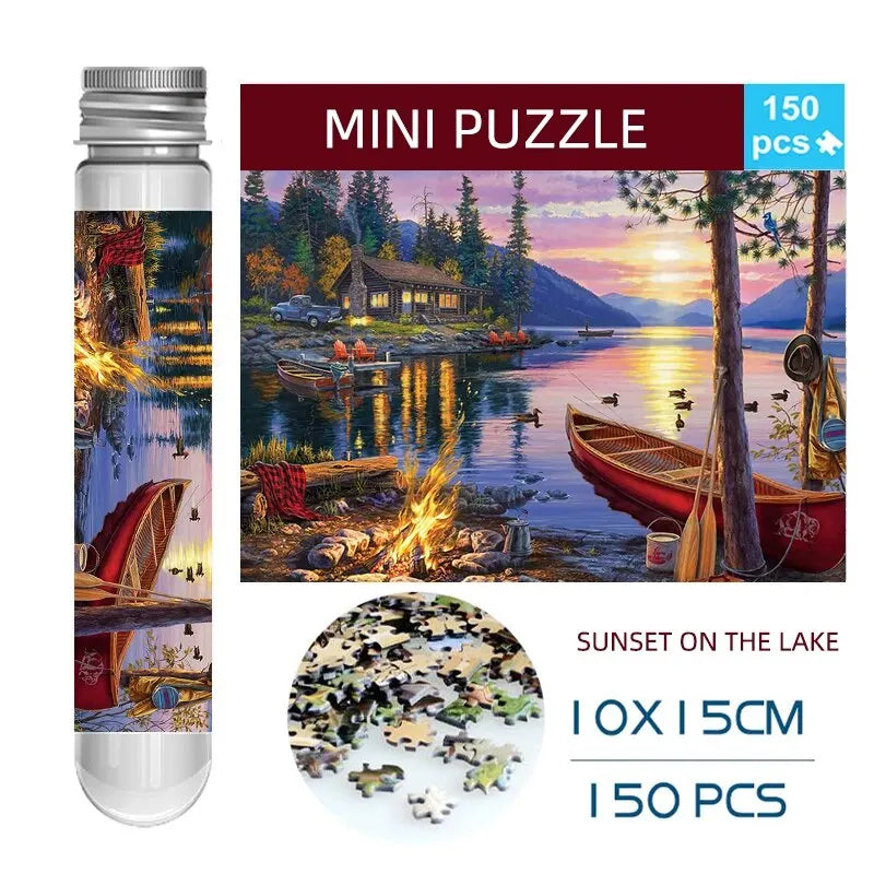 MaxRenard Puzzle Mini Teile 150 Stück Reagenzglas Lernspielzeug Familienspiel Tragbares Freizeitspielzeug
