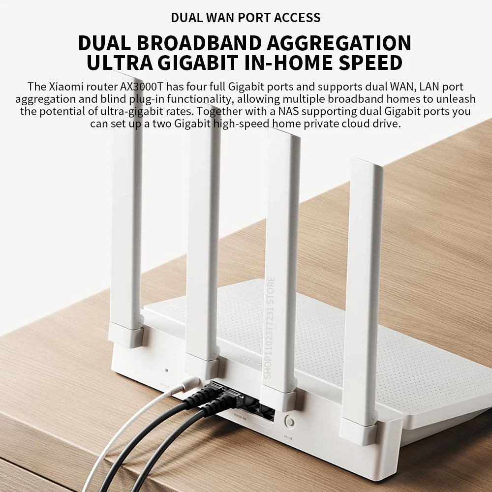 Neue Xiaomi Router AX3000T IPTV Mesh Netzwerk Gigabit Ethernet Ports Gaming Beschleuniger Repeater Modem Signal Verstärker CN