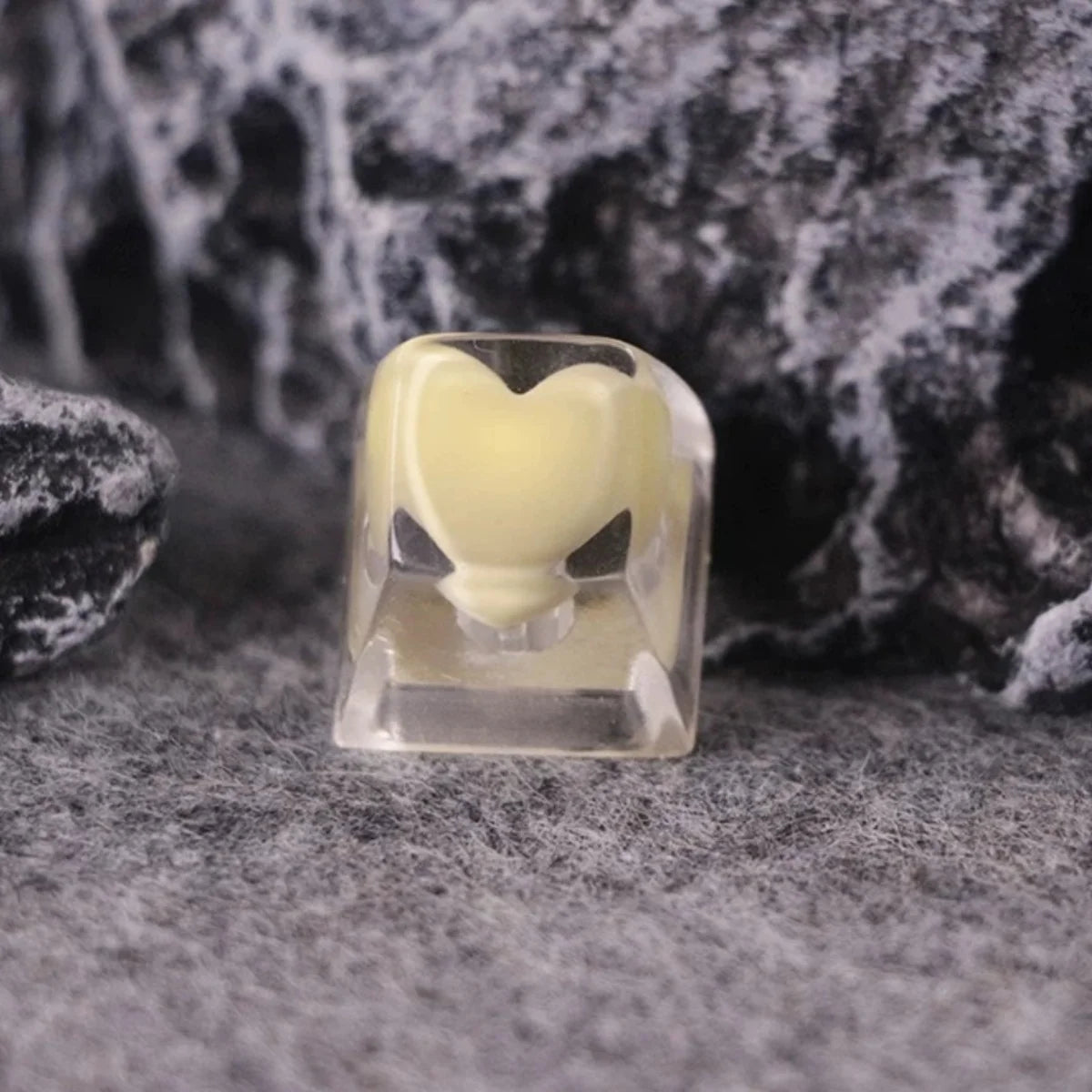 Niedliche Liebesherz-Tastenkappen aus Kunstharz für Cherry MX Switch mechanische Gaming-Tastatur, handgefertigte Neuheit, manuelle Tastenkappe