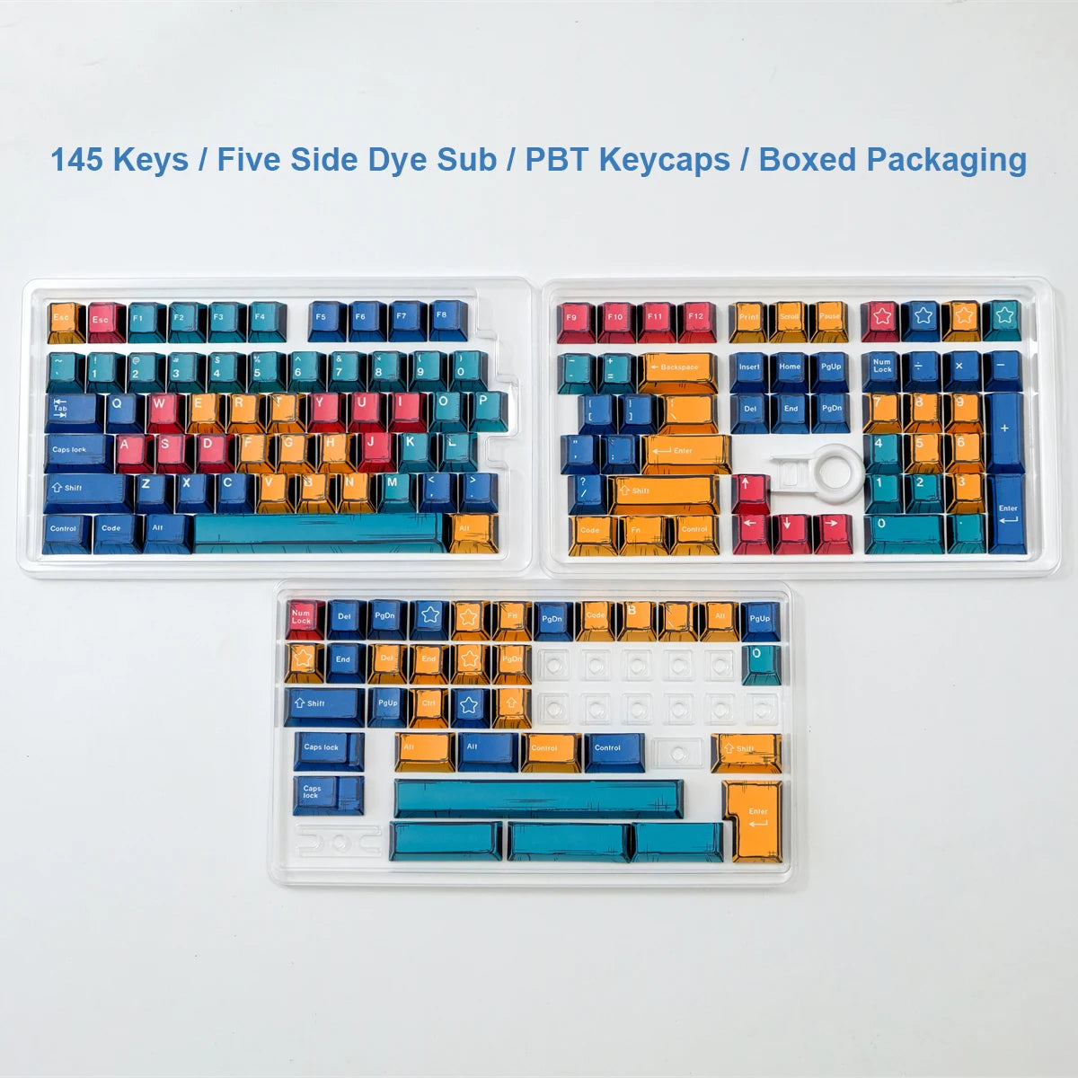 Comic Mixed Lights Dye Sublimation PBT Tastenkappe Russisch/Koreanisch/Deutsch/Englisch Tastenkappen Kirschprofil für MX Switch Gaming Keybaord