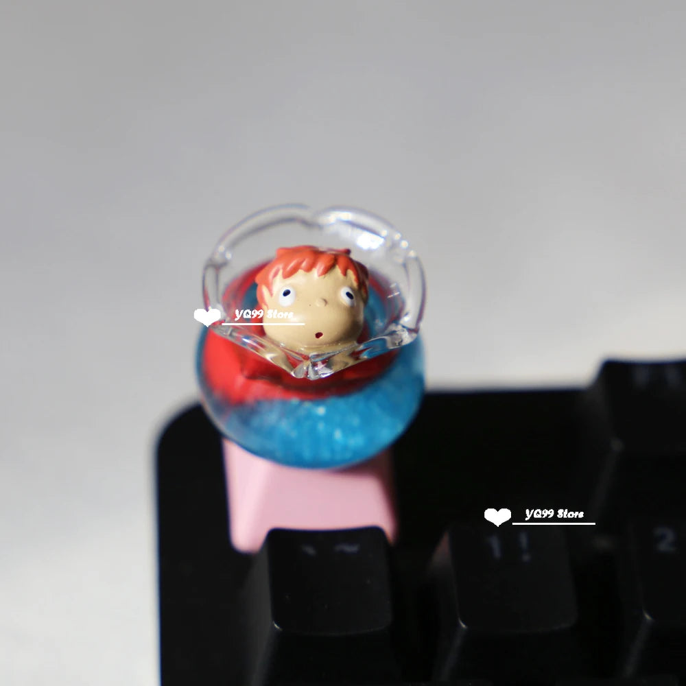 Persönlichkeit Mechanische Gaming Tastatur Tastenkappe Für Esc Cartoon Aquarium Modellierung Backlit Tastenkappen R4 Einzelne Handgemachte DIY Schlüssel Kappe