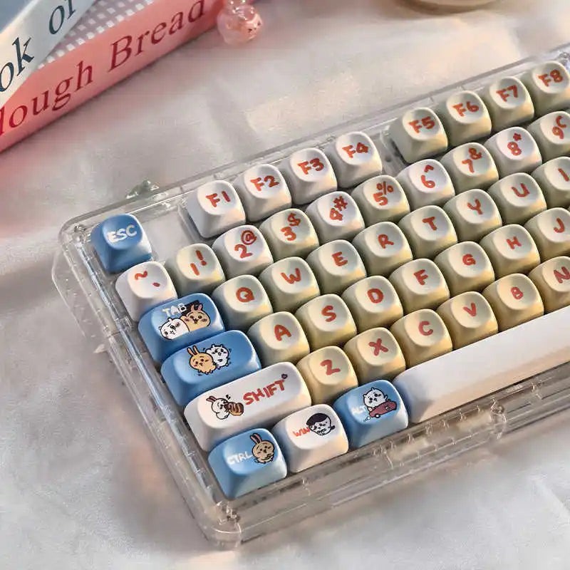 144 Tasten/Set Kohachi Tastenkappen MOA-Profil GMK PBT Niedliche Anime-Tastenkappen für mechanische Tastatur, Farbsublimation, Gaming-Tastenkappe