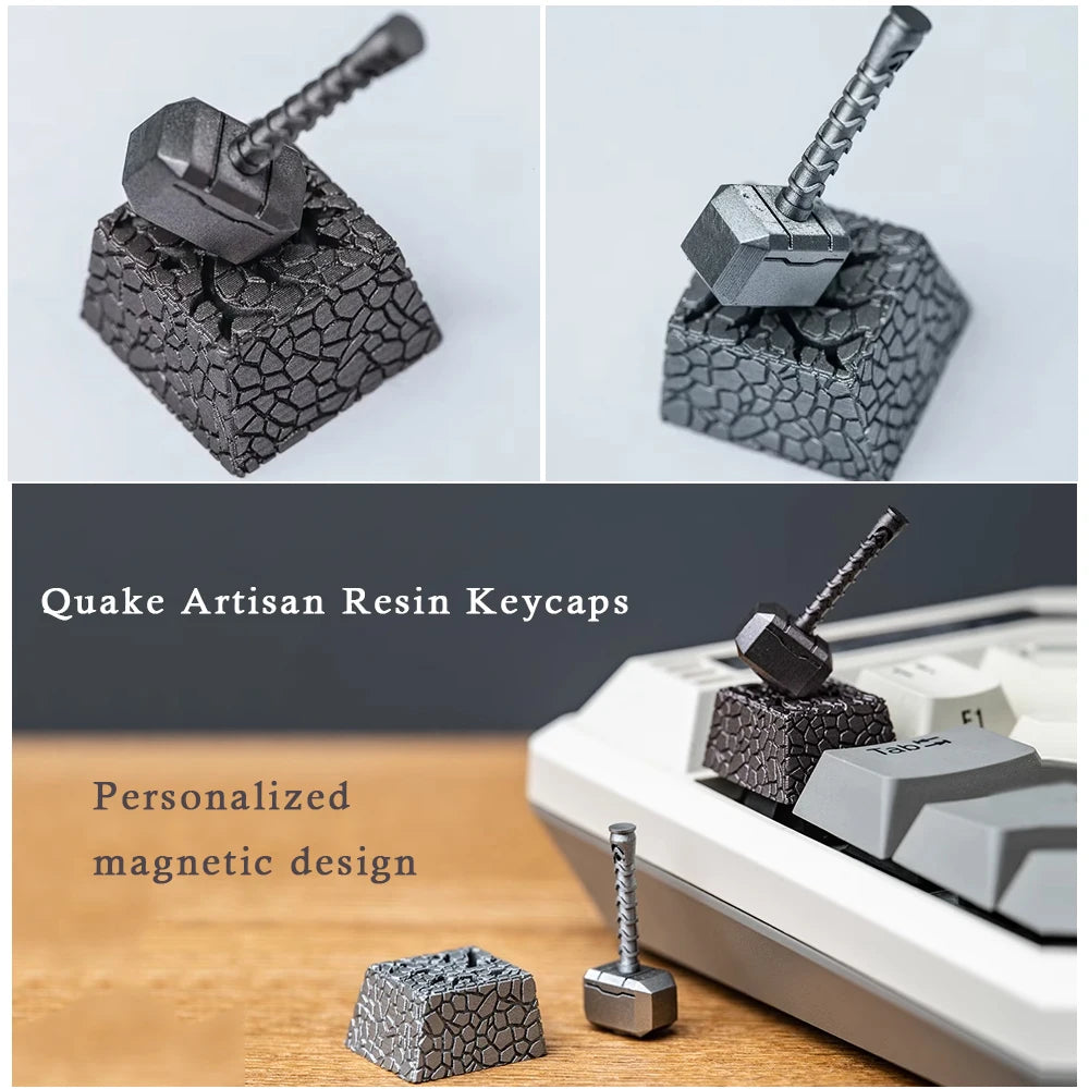 Personal isierte magnetische Design Beben handwerkliche Harz Tasten kappen DIY für mechanische Gaming-Tastatur 3D-Druck Kirsche MX-Schalter Tasten kappe