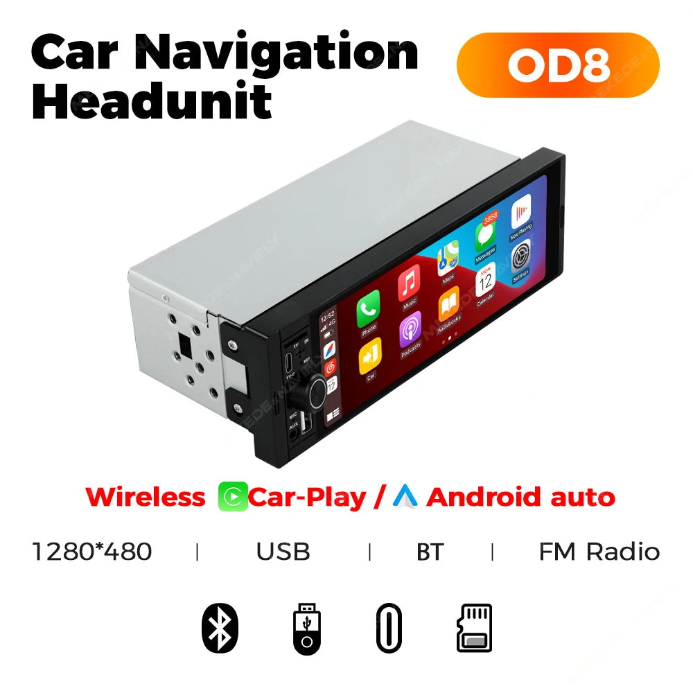 NaviFly 6,86 Zoll Universal FM Carplay Android Auto Auto Radio Autoradio Multimedia Player Auto Stereo MP5 Player Kamera Keine DVD