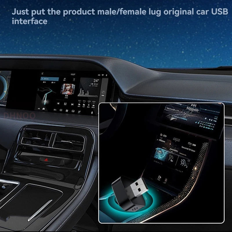 2025 Neuer kabelloser Carplay-Adapter für Apple Android Auto Airplay Smart MiNi 3in1 AI Box Auto USB Play Plug and Play Auto Connect