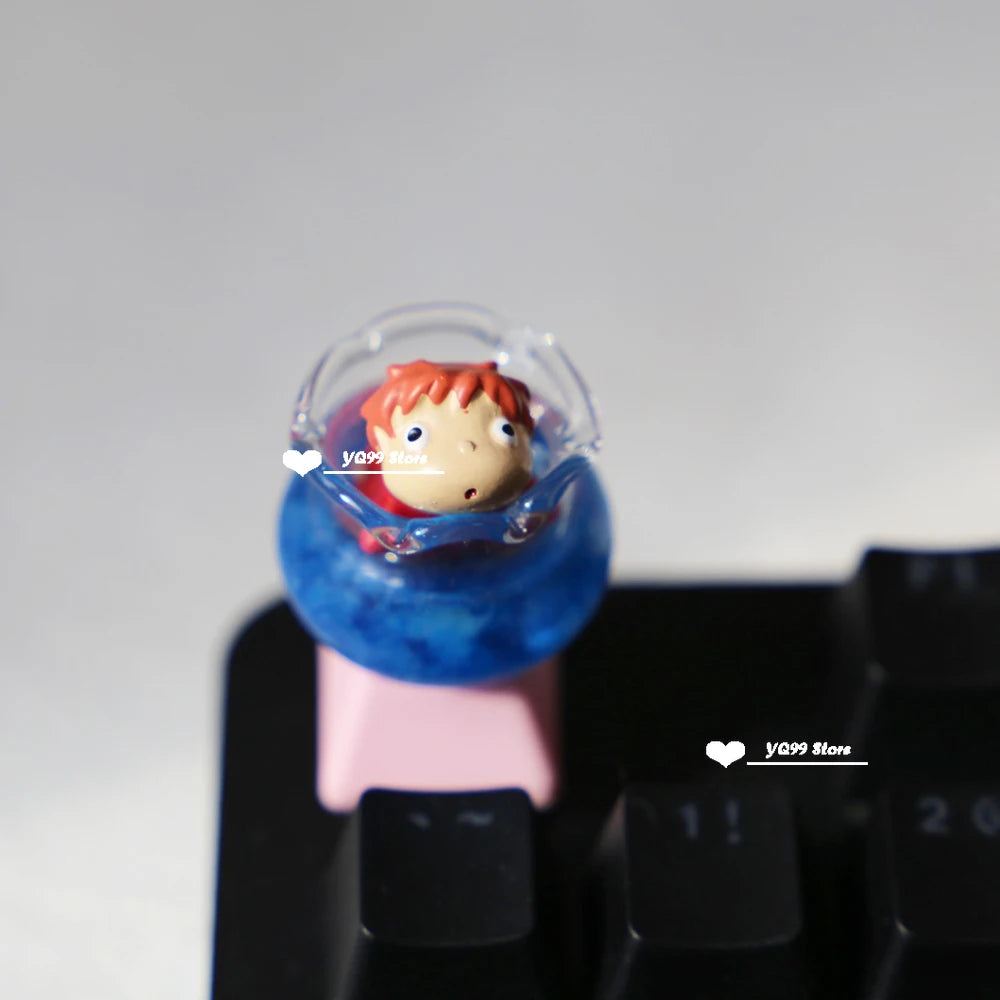 Persönlichkeit Mechanische Gaming Tastatur Tastenkappe Für Esc Cartoon Aquarium Modellierung Backlit Tastenkappen R4 Einzelne Handgemachte DIY Schlüssel Kappe