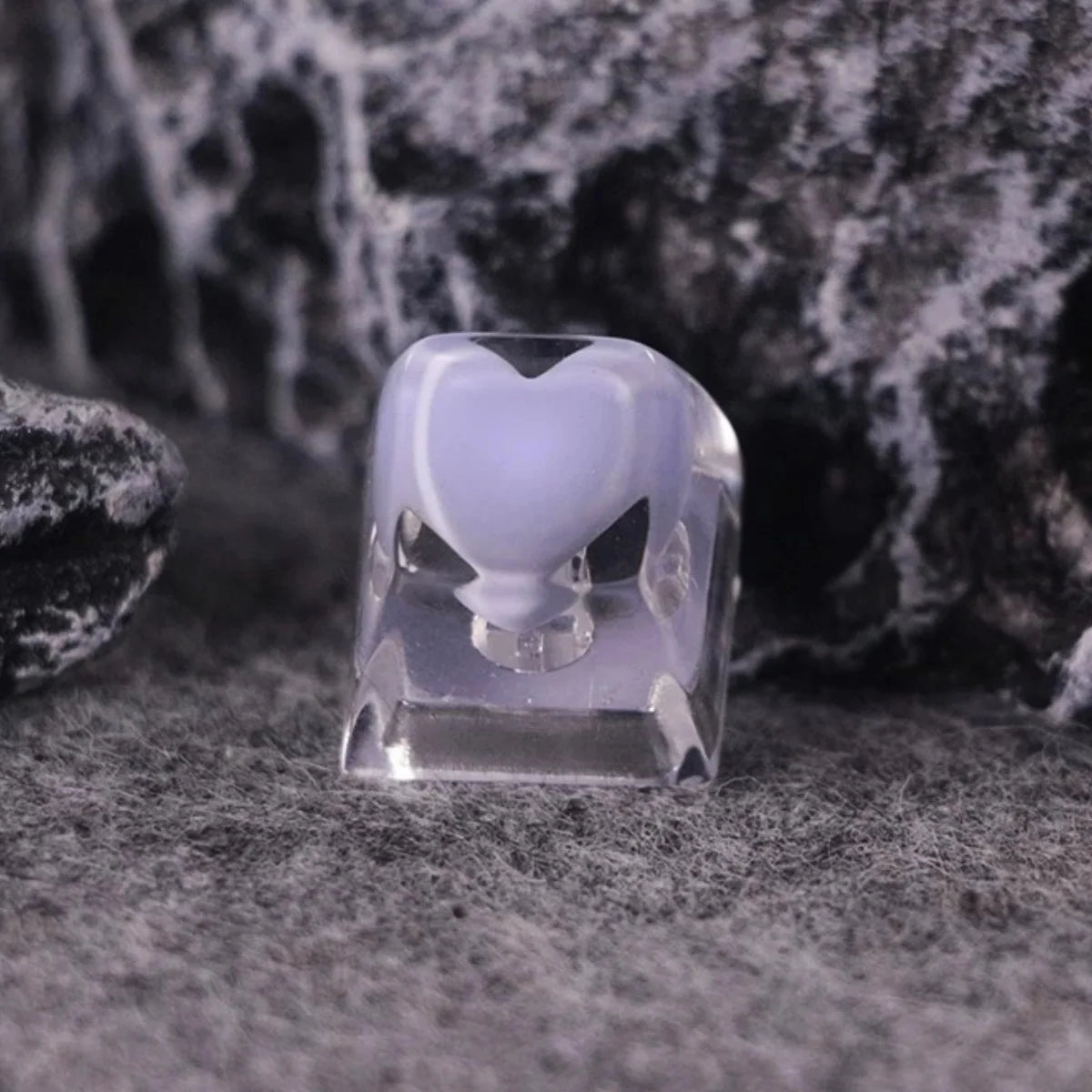 Niedliche Liebesherz-Tastenkappen aus Kunstharz für Cherry MX Switch mechanische Gaming-Tastatur, handgefertigte Neuheit, manuelle Tastenkappe