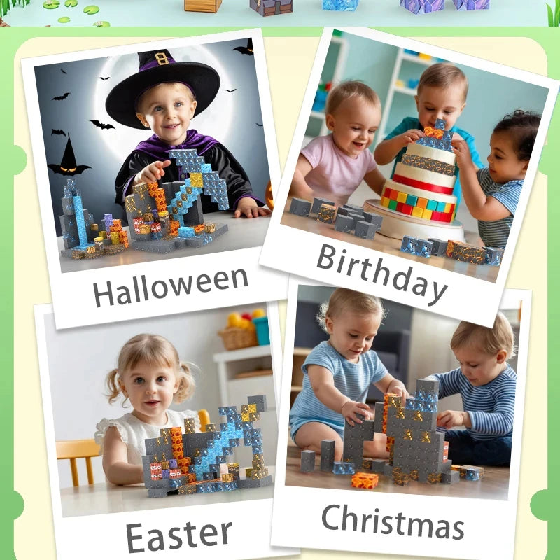 Magnetische Bausteine Mine World Cube Magnet World Set für Kid Age DIY Modell Kinder Stem Bestes Montessori Sinnesspielzeug