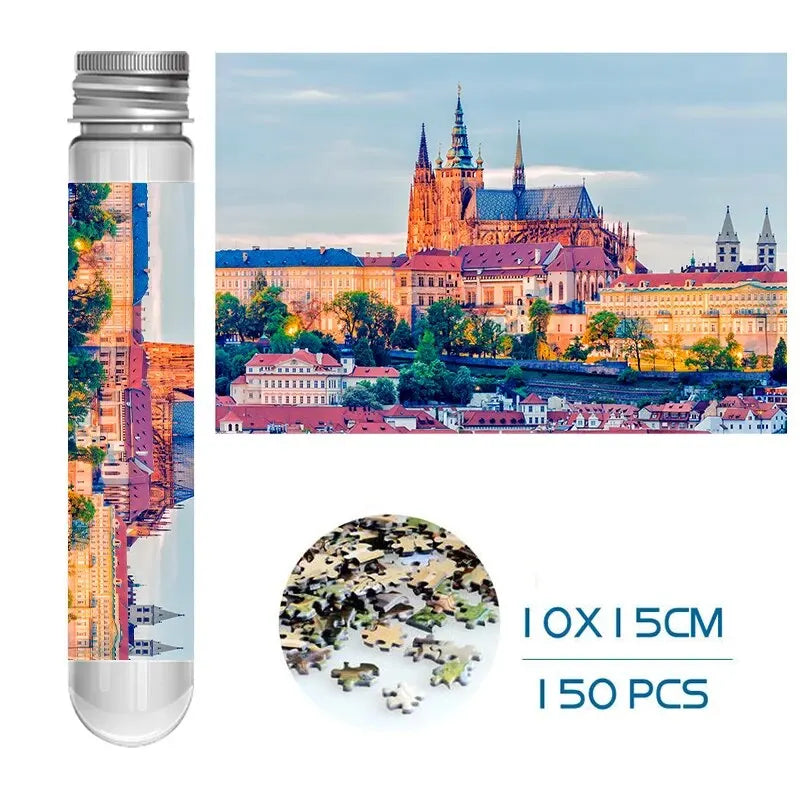 MaxRenard Puzzle Mini Teile 150 Stück Reagenzglas Lernspielzeug Familienspiel Tragbares Freizeitspielzeug