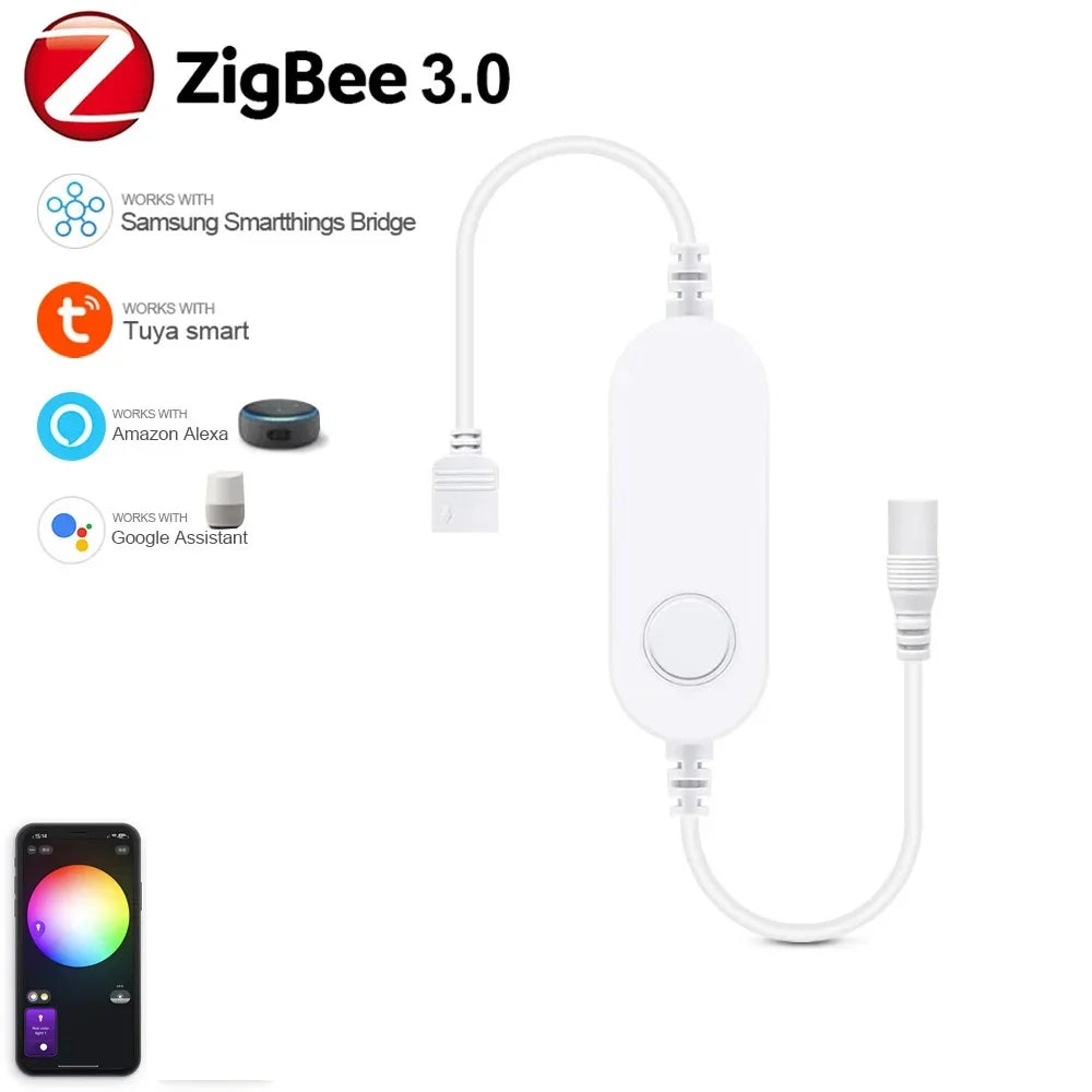Zigbee 3.0 Smart LED Controller DC5V 12V 24V Dimmer Einfarbig CCT RGB RGBW RGBCCT LED Streifen für Tuya Alexa SmartThings 2mqtt - NVTS Solutions