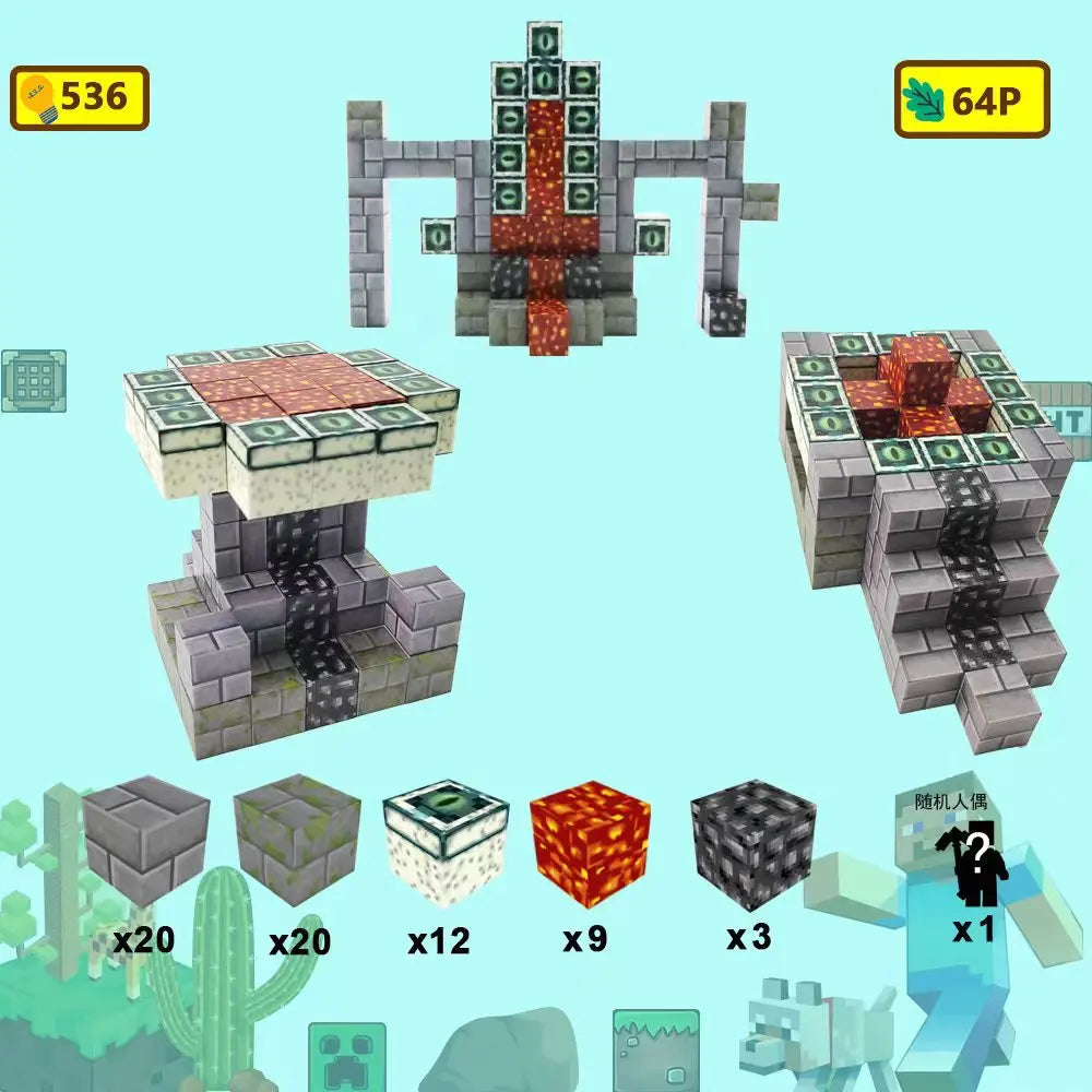 Magnetische Bausteine Mine World Cube Magnet World Set für Kid Age DIY Modell Kinder Stem Bestes Montessori Sinnesspielzeug