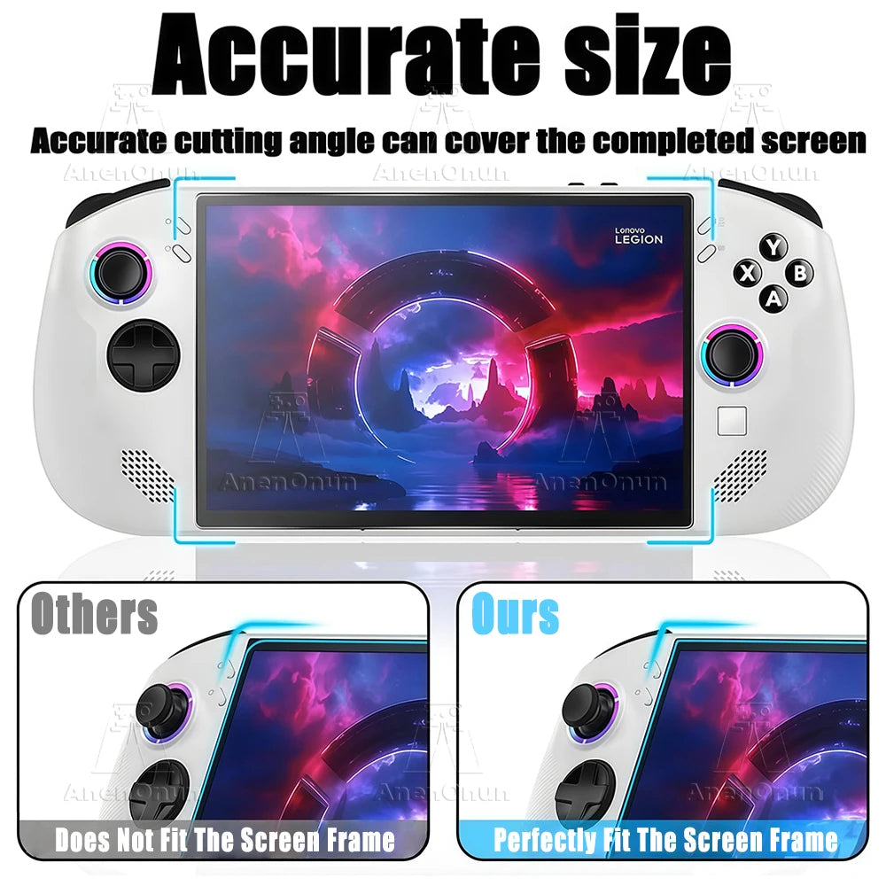 Legion Go S Displayschutzfolie, Härtegrad 9H, bruchsicher, kratzfest, Fingerabdruck, 2,5D Arc Edge HD, blasenfreies gehärtetes Glas