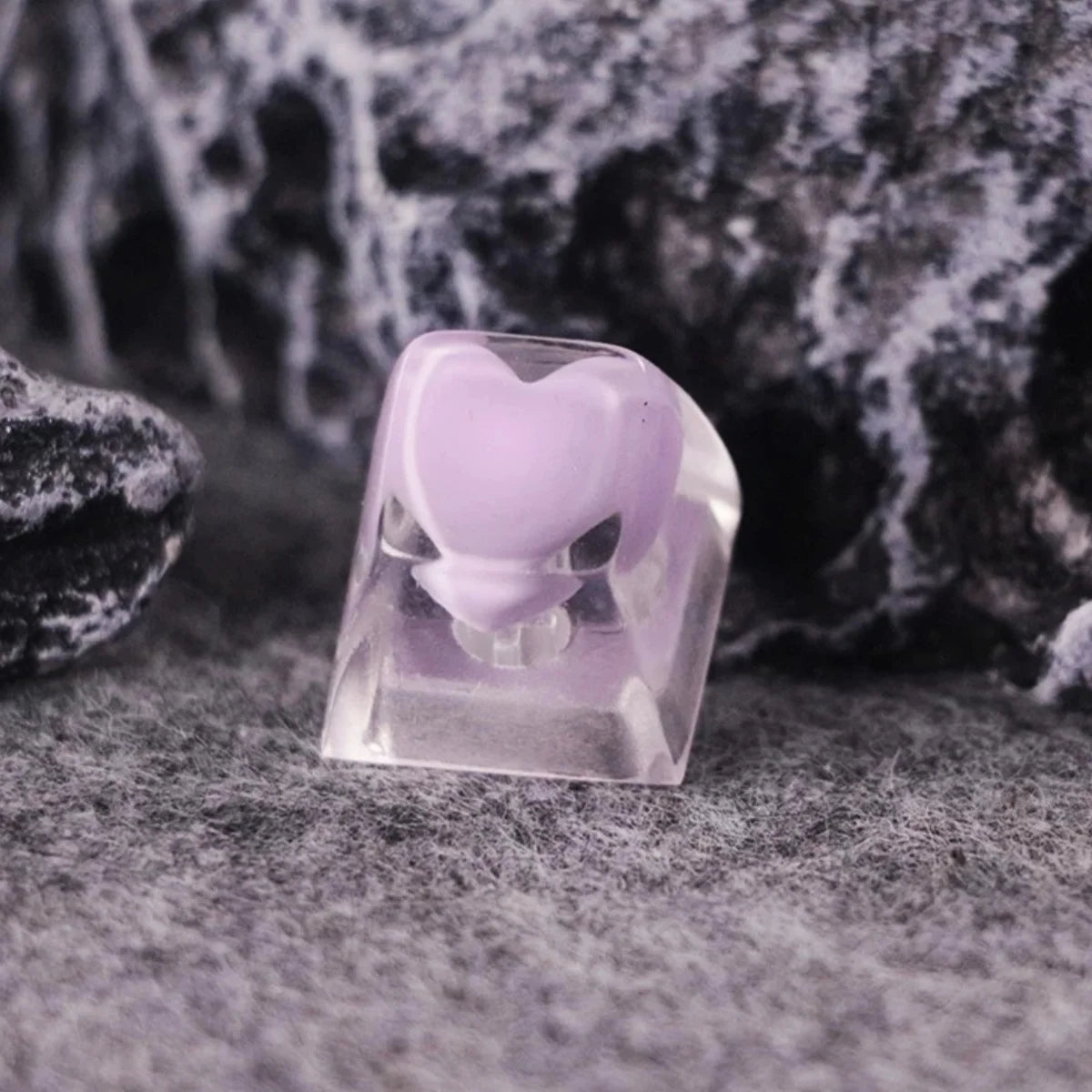 Niedliche Liebesherz-Tastenkappen aus Kunstharz für Cherry MX Switch mechanische Gaming-Tastatur, handgefertigte Neuheit, manuelle Tastenkappe