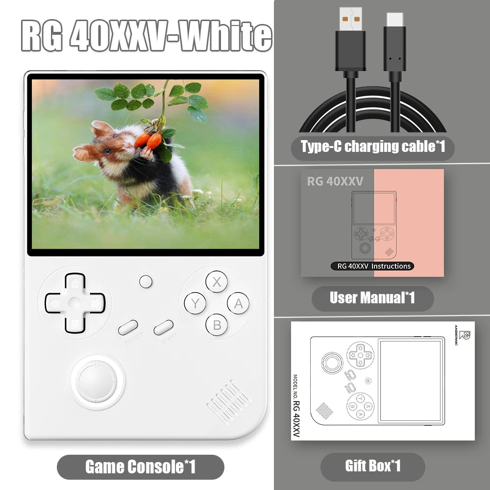 ANBERNIC RG 40XXV 64-Bit-Linux-Retro-Handheld-Spielekonsole 4,0-Zoll-IPS-Bildschirm unterstützt 5G WiFi Bluetooth HD-Out RG40XXV mit APP