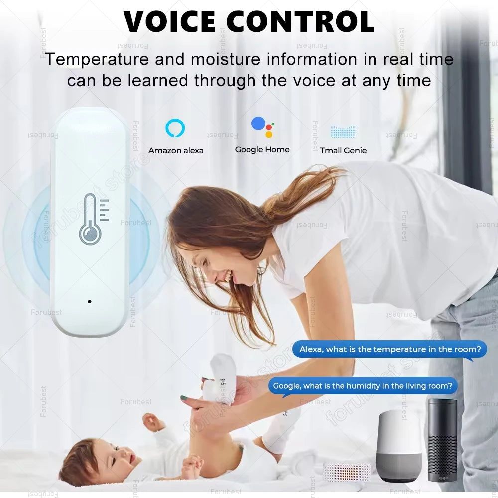 Smart Zigbee Temperatur Feuchtigkeit Sensor Home Indoor Hygrometer Thermometer Smart App Remote Monitor Arbeit Mit Alexa Zigbee2MQTT - NVTS Solutions