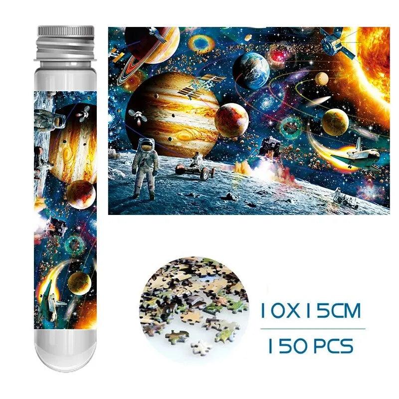 MaxRenard Puzzle Mini Teile 150 Stück Reagenzglas Lernspielzeug Familienspiel Tragbares Freizeitspielzeug