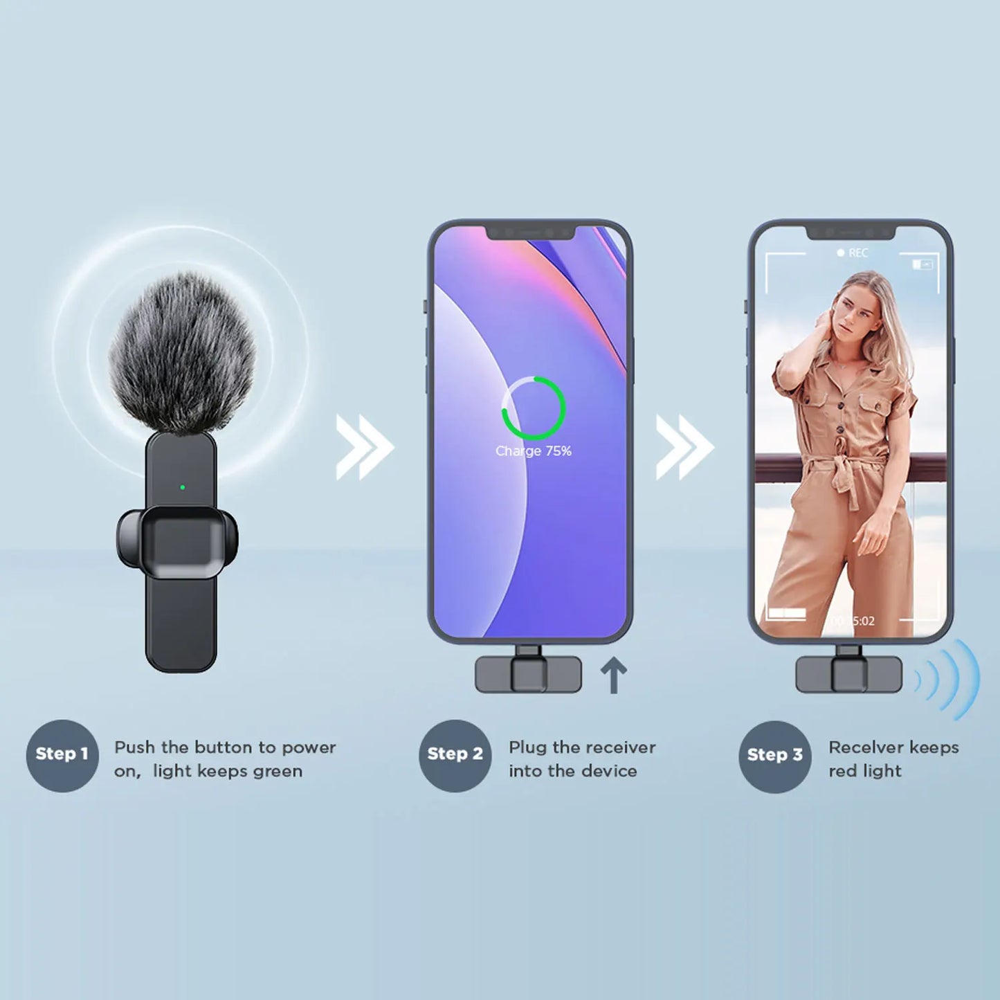 SNZIYAG K10 Wireless Lavalier-mikrofon Tragbare Audio Video Aufnahme Mini Mikrofon für iPhone Android PC Live Gaming Telefon