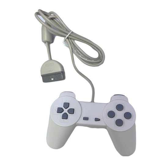 Klassischer Gamecontroller für PS1 für PlayStation1 Gamecontroller, kabelgebundenes Gamepad, weiße Farbe