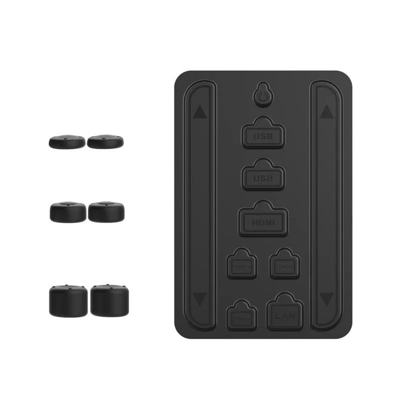 Staubschutz für Switch 2, Staubschutz, Spielkonsole, staubdichte Silikon-Port-Stecker mit Joystick-Kappe für NS 2-Gaming-Zubehör